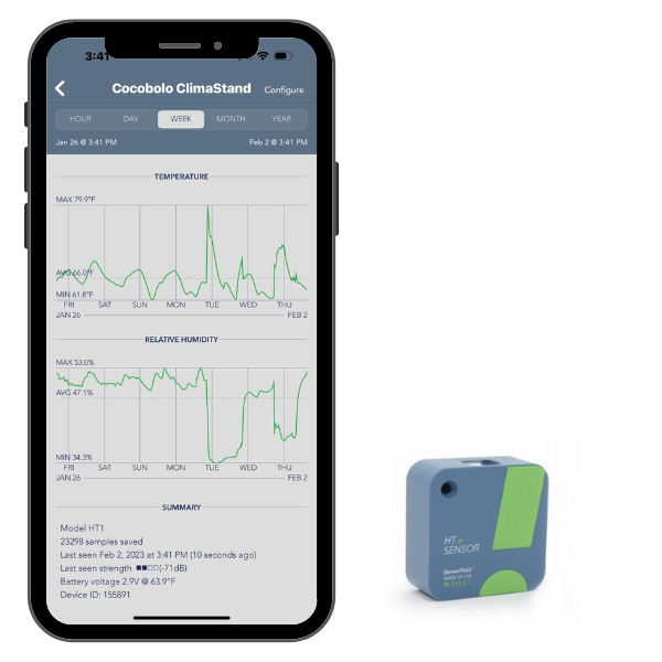 Sensor Push | HT.w Water-Resistant Temperature / Humidity Smart Sensor ...