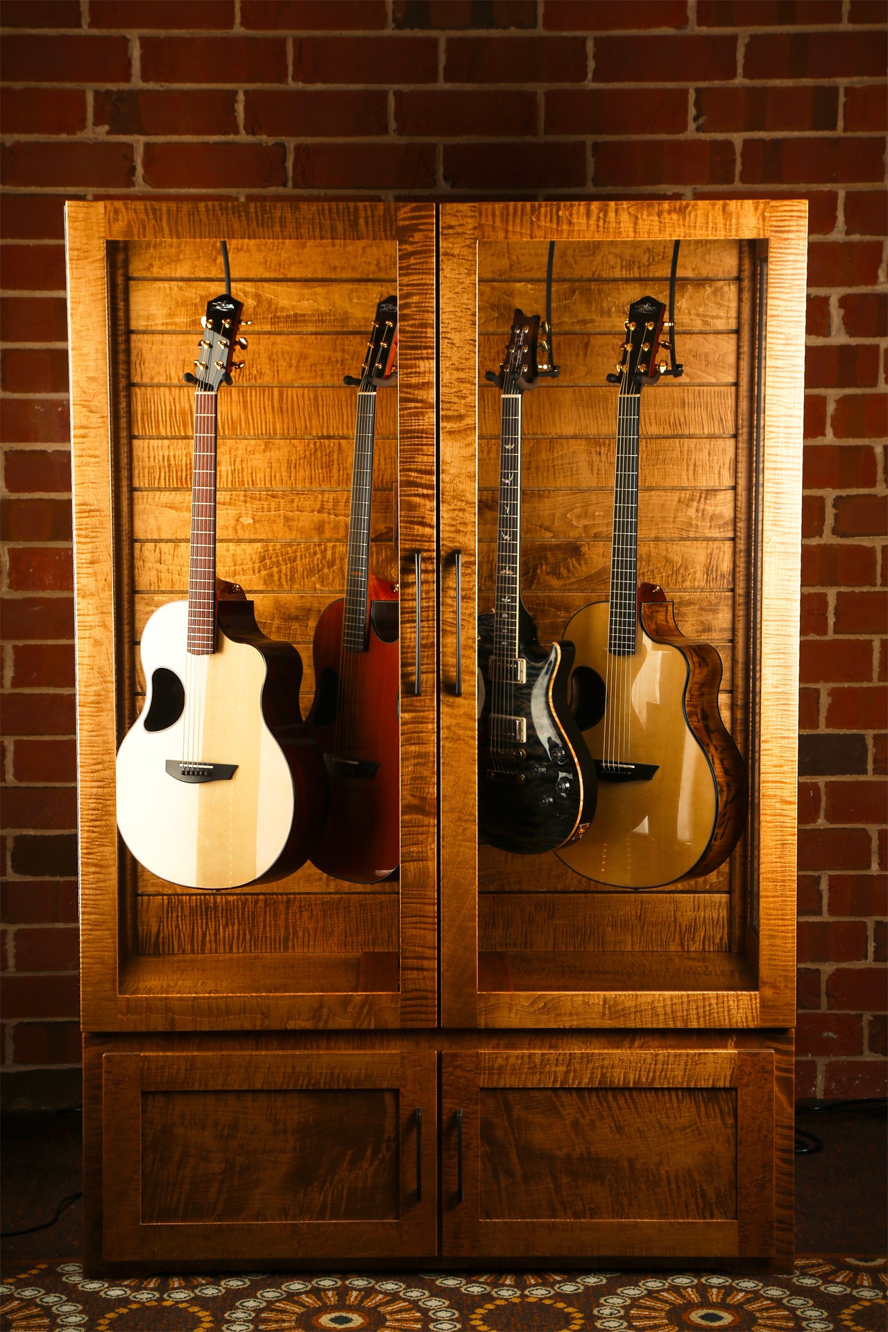 Humidified Guitar Display Cabinet